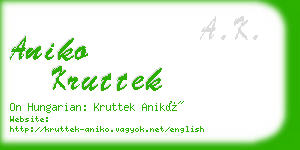 aniko kruttek business card